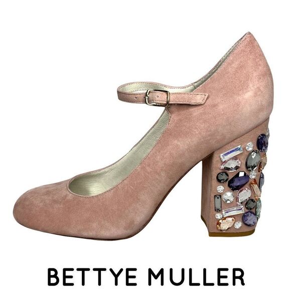 Bettye Muller Shoes - Bettye Muller Brilliant Blush-KS Bejeweled Bedazzled Mary Jane Pink Sz 10M New